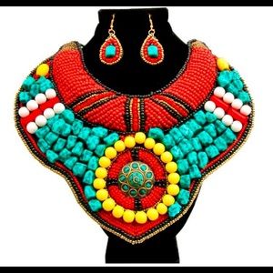 Tribal Necklace. Chunky Necklace. African Necklace